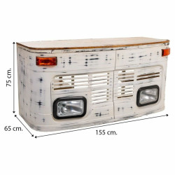 Escritorio Alexandra House Living Blanco Madera Hierro 65 x 75 x 155 c