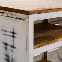 Escritorio Alexandra House Living Blanco Madera Hierro 65 x 75 x 155 c