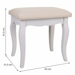 Banqueta Alexandra House Living Blanco Marrón Madera de pino Madera M