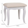 Banqueta Alexandra House Living Blanco Marrón Madera de pino Madera M