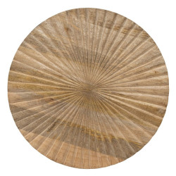 Mesa auxiliar 53 x 53 x 42 cm Natural Negro Metal Madera
