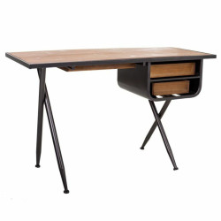 Escritorio Alexandra House Living Marrón Madera Hierro 50 x 75 x 122