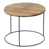 Mesa auxiliar 53 x 53 x 42 cm Natural Negro Metal Madera