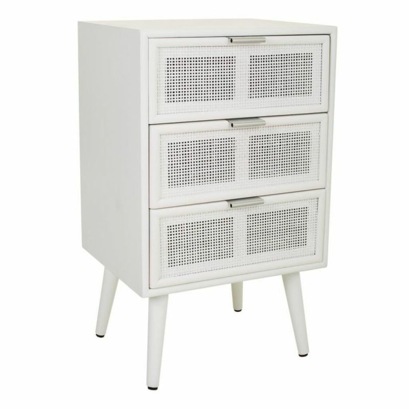Mesita de Noche Alexandra House Living Blanco 36 x 71 x 42 cm Mesita de Noche Alexandra House Living Blanco 36 x 71 x 42 cm