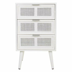Mesita de Noche Alexandra House Living Blanco 36 x 71 x 42 cm
