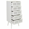 Cajonera Alexandra House Living Blanco Bambú Madera MDF 36 x 100 x 42