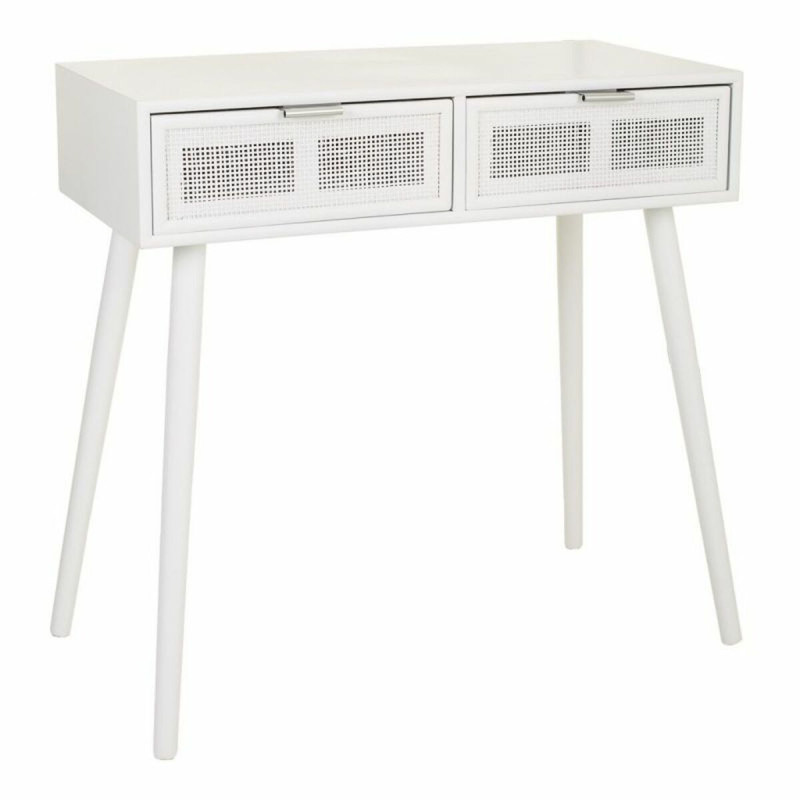 Recibidor Alexandra House Living Plateado Bambú Madera MDF 42 x 79 x