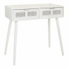 Recibidor Alexandra House Living Plateado Bambú Madera MDF 42 x 79 x