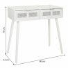 Recibidor Alexandra House Living Plateado Bambú Madera MDF 42 x 79 x