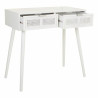 Recibidor Alexandra House Living Plateado Bambú Madera MDF 42 x 79 x