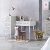 Recibidor Alexandra House Living Plateado Bambú Madera MDF 42 x 79 x