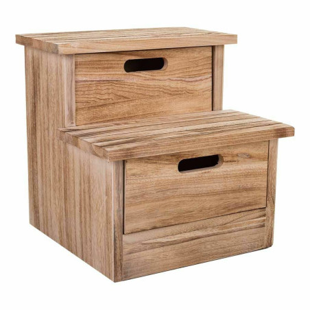 Banqueta Alexandra House Living Madera de Paulonia 34 x 34 x 34 cm Esc