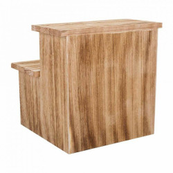 Banqueta Alexandra House Living Madera de Paulonia 34 x 34 x 34 cm Esc