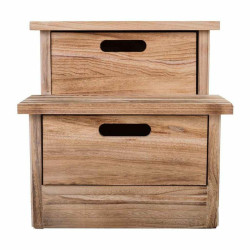 Banqueta Alexandra House Living Madera de Paulonia 34 x 34 x 34 cm Esc