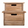 Banqueta Alexandra House Living Madera de Paulonia 34 x 34 x 34 cm Esc