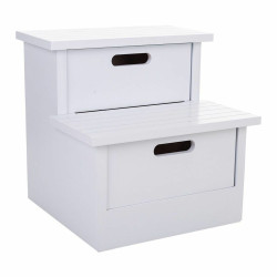Banqueta Alexandra House Living Blanco Madera de Paulonia Madera MDF 3
