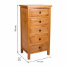 Cajonera Alexandra House Living Marrón Madera de pino Madera MDF 93 x