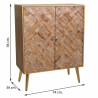 Recibidor Alexandra House Living Marrón Madera de Paulonia 36 x 94 x