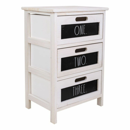 Cajonera Alexandra House Living Blanco Madera de Paulonia 29 x 58 x 40