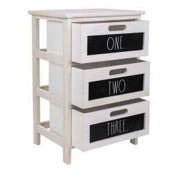 Cajonera Alexandra House Living Blanco Madera de Paulonia 29 x 58 x 40