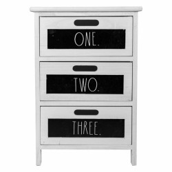 Cajonera Alexandra House Living Blanco Madera de Paulonia 29 x 58 x 40