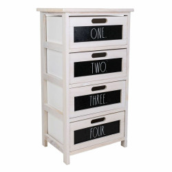 Cajonera Alexandra House Living Blanco Madera de Paulonia 29 x 73 x 40
