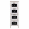 Cajonera Alexandra House Living Blanco Madera de Paulonia 32 x 81 x 26