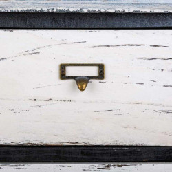 Cajonera Alexandra House Living Blanco Negro Madera de Paulonia 29 x 7