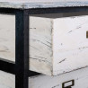 Cajonera Alexandra House Living Blanco Negro Madera de Paulonia 29 x 7