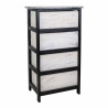 Cajonera Alexandra House Living Blanco Negro Madera de Paulonia 29 x 7