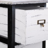 Cajonera Alexandra House Living Blanco Negro Madera de Paulonia 32 x 6