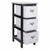 Cajonera Alexandra House Living Blanco Negro Madera de Paulonia 32 x 6
