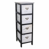 Cajonera Alexandra House Living Blanco Negro Madera de Paulonia 32 x 8