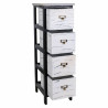 Cajonera Alexandra House Living Blanco Negro Madera de Paulonia 32 x 8