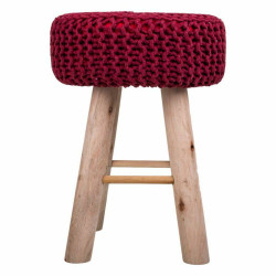 Taburete Alexandra House Living Burdeos Bambú Esponja Madera MDF 32 x