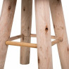 Taburete Alexandra House Living Burdeos Bambú Esponja Madera MDF 32 x