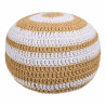 Puff Alexandra House Living Blanco Marrón Poliestireno 45 x 30 x 45 c