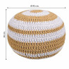 Puff Alexandra House Living Blanco Marrón Poliestireno 45 x 30 x 45 c