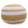 Puff Alexandra House Living Blanco Marrón Poliestireno 45 x 30 x 45 c