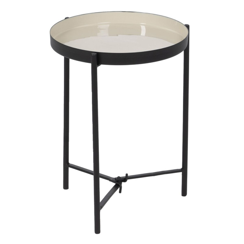 Mesa auxiliar 30 x 30 x 40,5 cm Negro Taupé Hierro Mesa auxiliar 30 x 30 x 40,5 cm Negro Taupé Hierro