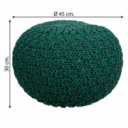Puff Alexandra House Living Verde oscuro Poliestireno 45 x 30 x 45 cm