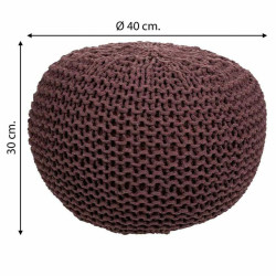 Puff Alexandra House Living Marrón oscuro Poliestireno 40 x 30 x 40 c