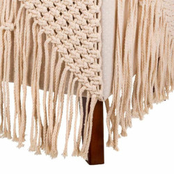 Taburete Alexandra House Living Crema Bambú Esponja Madera MDF 45 x 4