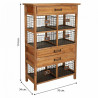 Cajonera Alexandra House Living Natural Madera Madera de abeto 34 x 11