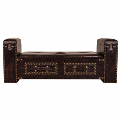 Banqueta Alexandra House Living Negro Poliuretano Madera MDF 40 x 52 x