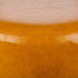 Taburete Alexandra House Living Amarillo Poliuretano Madera MDF 40 x 2