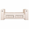 Banqueta Alexandra House Living Blanco Poliuretano Madera MDF 40 x 52