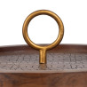 Mesa auxiliar Dorado Madera Marrón Hierro 38 x 38 x 66 cm