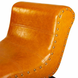 Banqueta Alexandra House Living Naranja Poliuretano Madera MDF 40 x 65