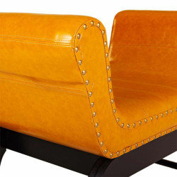 Banqueta Alexandra House Living Naranja Poliuretano Madera MDF 40 x 65